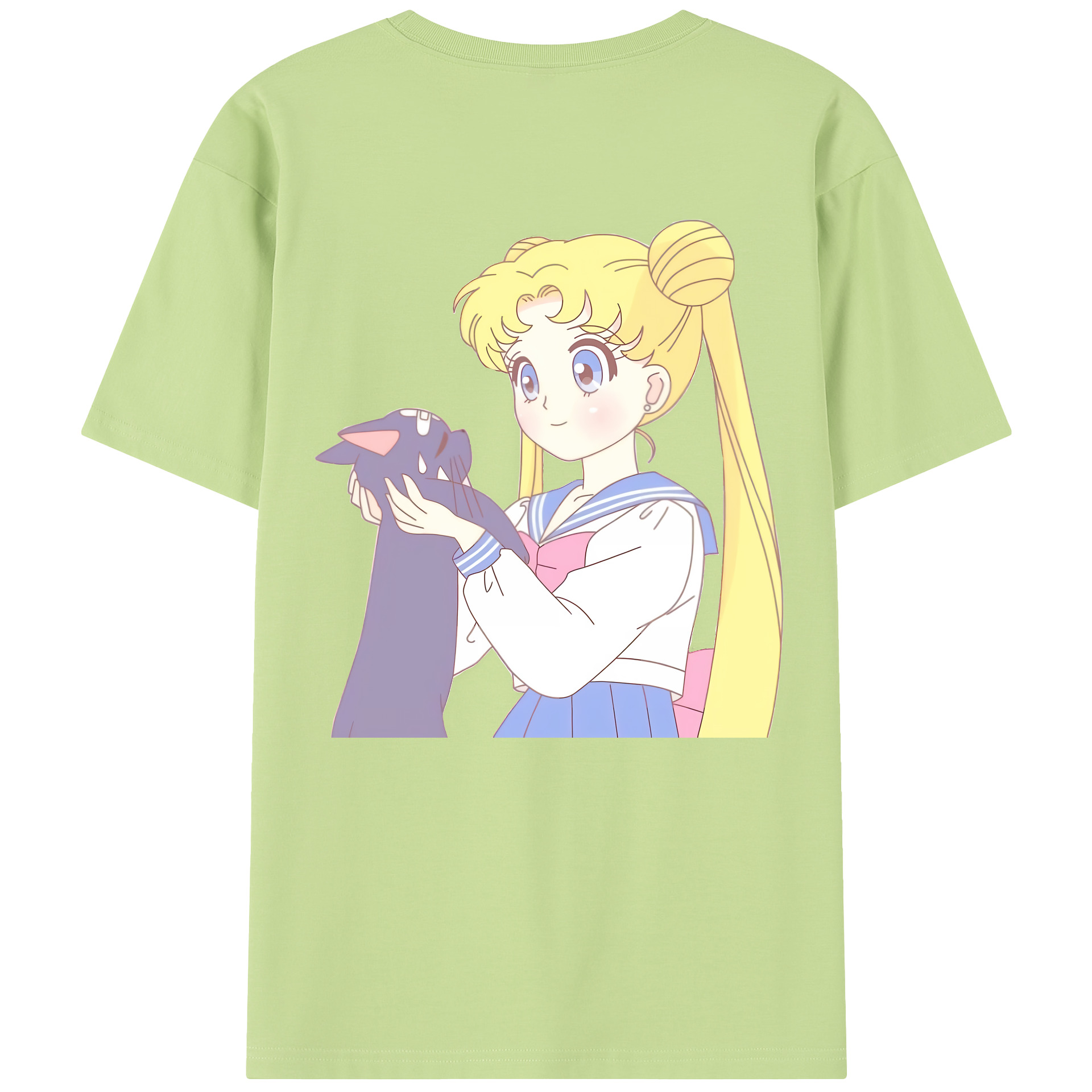 （画像用） 美少女戦士セーラームーン 愛野 美奈子 あいの みなこ Sailor Moon Aino Minako 綿100％半袖Tシャツ（背面プリント）
